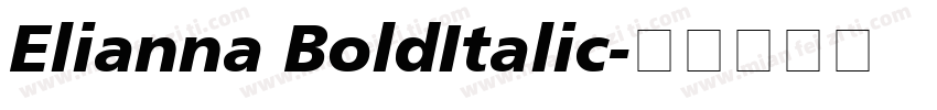 Elianna BoldItalic字体转换